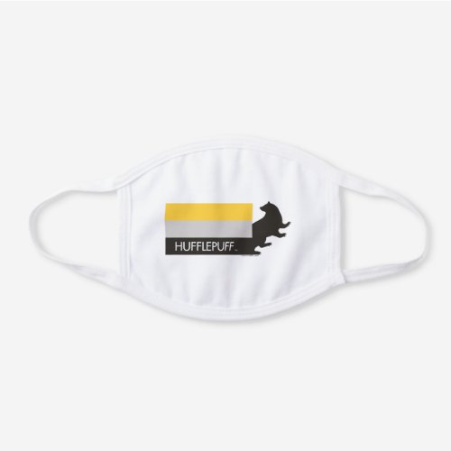 Harry Potter  Hufflepuff House Pride Graphic White Cotton Face Mask