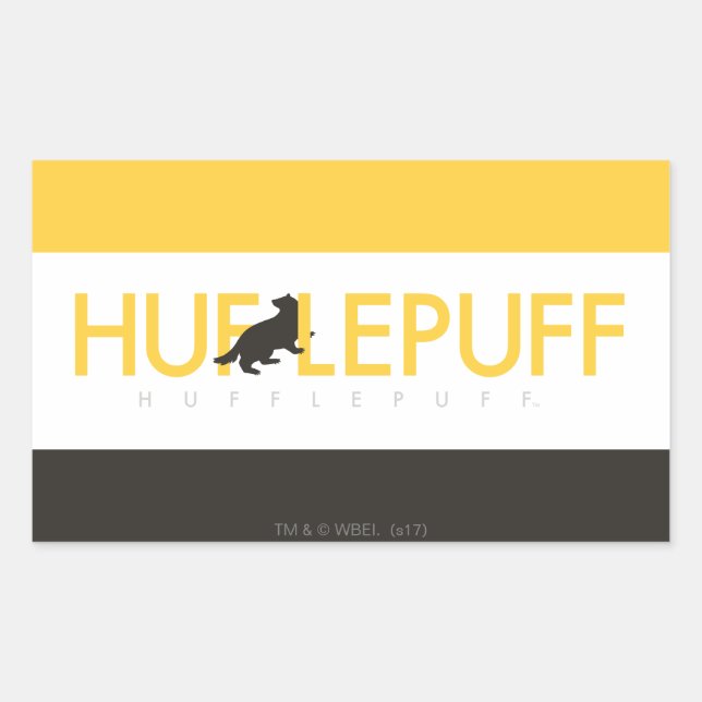 Harry Potter | Hufflepuff House Pride Logo Rectangular Sticker (Front)