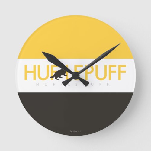Harry Potter  Hufflepuff House Pride Logo Round Clock