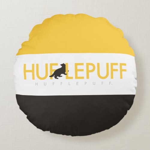 Harry Potter  Hufflepuff House Pride Logo Round Pillow