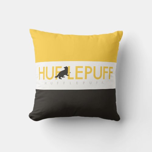 Harry Potter  Hufflepuff House Pride Logo Throw Pillow