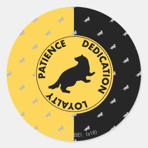 Harry Potter  HUFFLEPUFF House Traits Graphic Classic Round Sticker