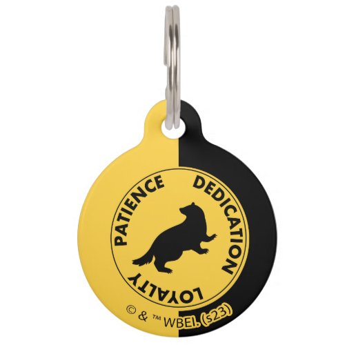 Harry Potter  HUFFLEPUFF House Traits Graphic Pet ID Tag