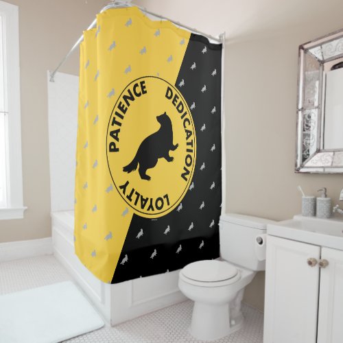 Harry Potter  HUFFLEPUFF House Traits Graphic Shower Curtain