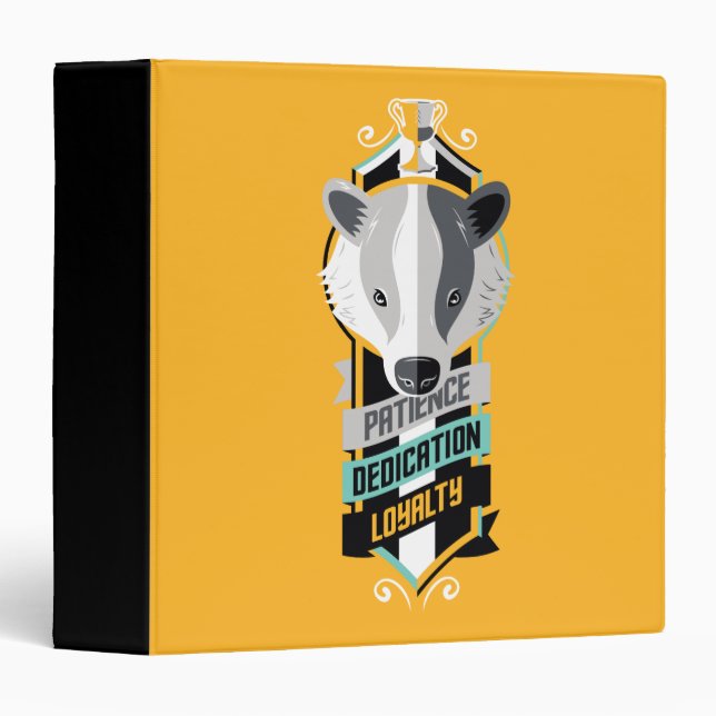 Harry Potter | HUFFLEPUFF™ House Traits Sigil 3 Ring Binder (Front/Spine)