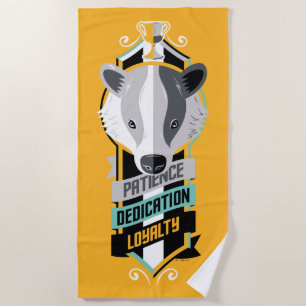 Harry Potter HUFFLEPUFF™ House Traits Sigil Beach Towel