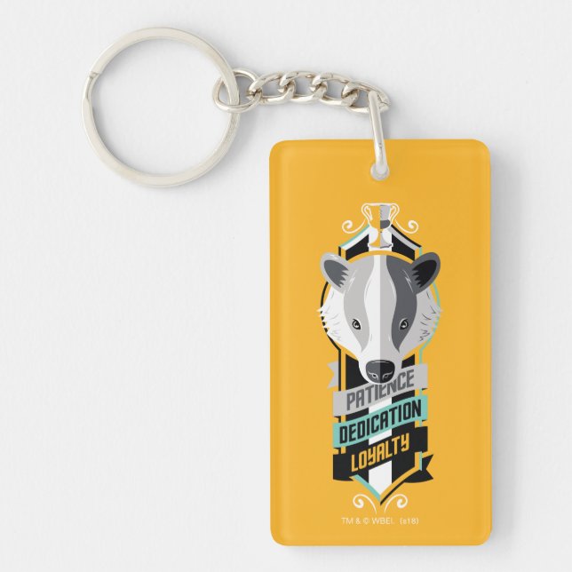 Harry Potter | HUFFLEPUFF™ House Traits Sigil Keychain (Front)