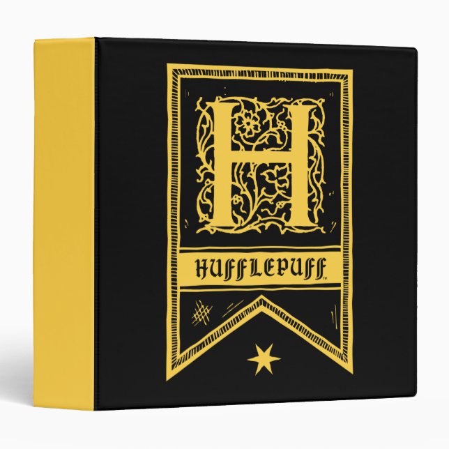 Harry Potter | Hufflepuff Monogram Banner Binder (Front/Spine)