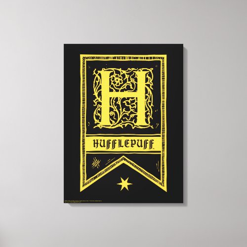 Harry Potter  Hufflepuff Monogram Banner Canvas Print