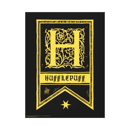 Harry Potter Hufflepuff Monogram Banner Canvas Print