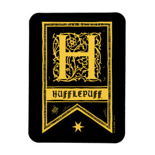Harry Potter Hufflepuff Monogram Banner Magnet