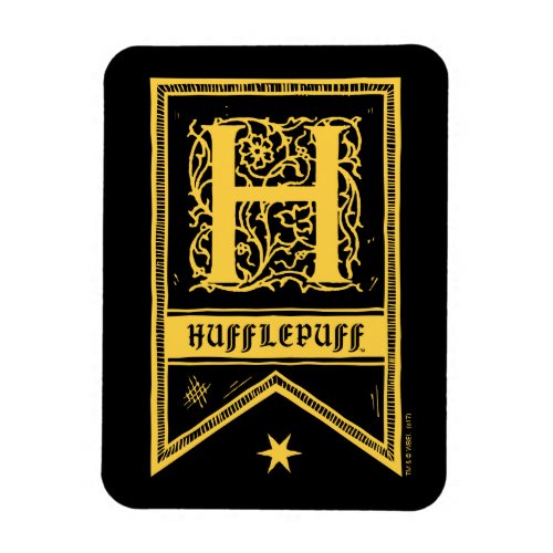 Harry Potter  Hufflepuff Monogram Banner Magnet