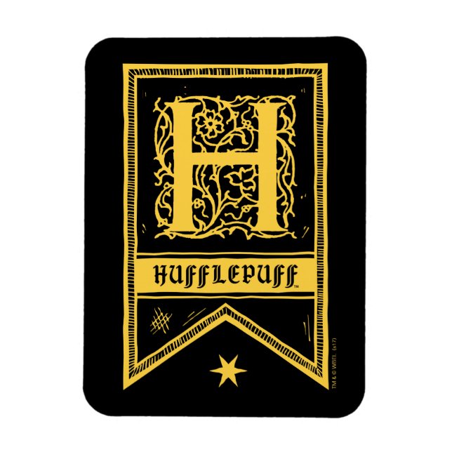 Harry Potter | Hufflepuff Monogram Banner Magnet (Vertical)