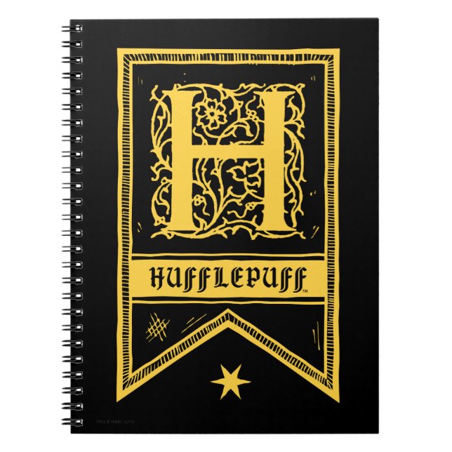 Harry Potter | Hufflepuff Monogram Banner Notebook (Front)