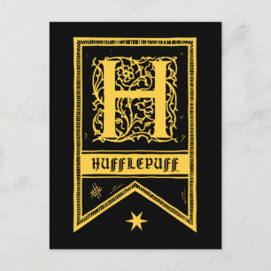 Harry Potter Hufflepuff Monogram Banner Postcard