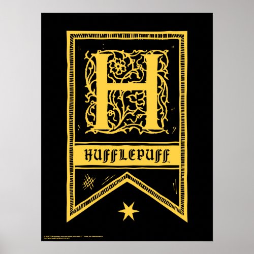Harry Potter  Hufflepuff Monogram Banner Poster