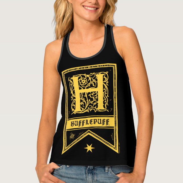 Harry Potter | Hufflepuff Monogram Banner Tank Top (Front)
