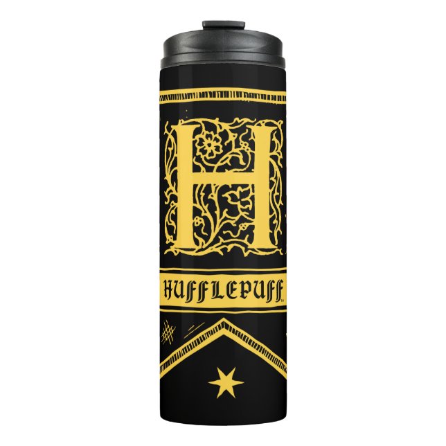 Harry Potter | Hufflepuff Monogram Banner Thermal Tumbler (Front)