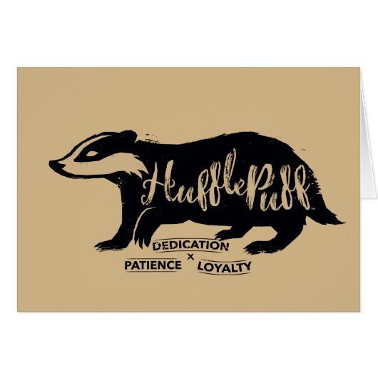 Harry Potter | HUFFLEPUFF™ Silhouette Typography Cards (Front Horizontal)