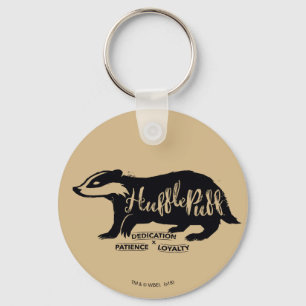 Harry Potter HUFFLEPUFF™ Silhouette Typography Keychain