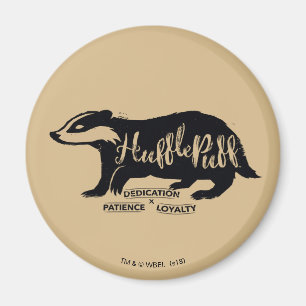 Harry Potter HUFFLEPUFF™ Silhouette Typography Magnet