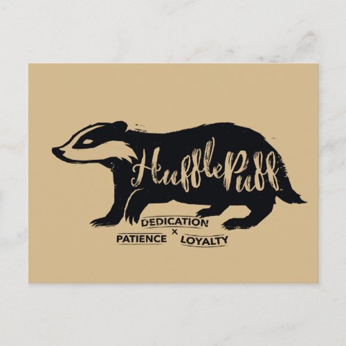 Harry Potter  HUFFLEPUFF Silhouette Typography Postcard