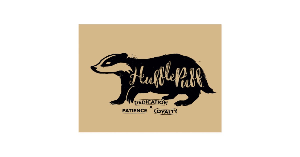 Harry Potter | HUFFLEPUFF™ Silhouette Typography Postcard | Zazzle.com