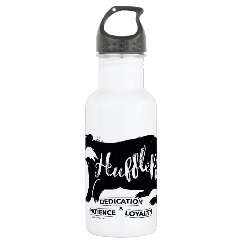 Harry Potter  HUFFLEPUFF Silhouette Typography Stainless Steel Water Bottle