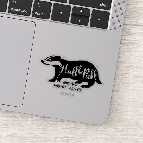 Harry Potter  HUFFLEPUFF Silhouette Typography Sticker