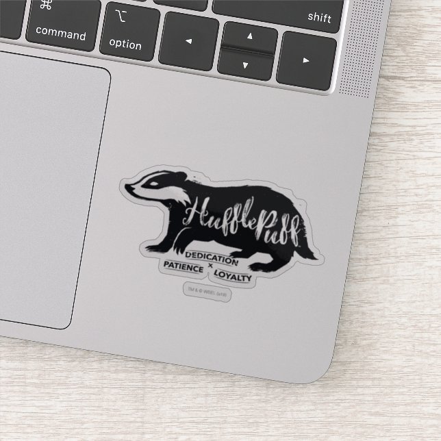 Harry Potter | HUFFLEPUFF™ Silhouette Typography Sticker (Detail)