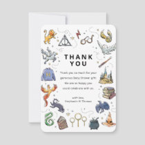 Harry Potter Icons Baby Shower Thank You Invitation