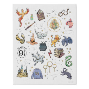 HARRY POTTER™ Icons Faux Canvas Print