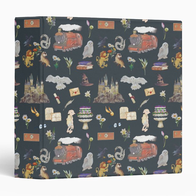 HARRY POTTER™ | Icons Pattern 3 Ring Binder (Front/Spine)