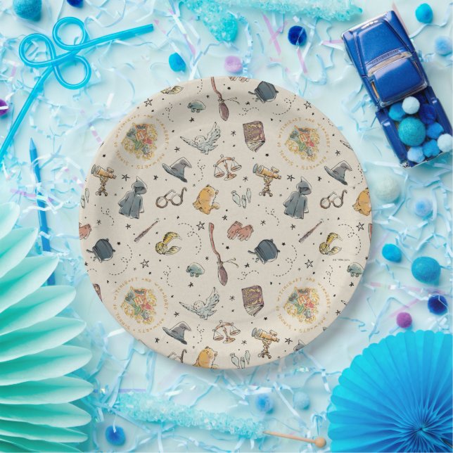 Harry Potter Icons Pattern - Baby Shower Paper Plates, Zazzle