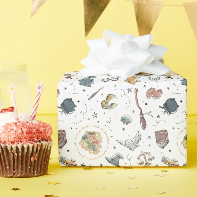 Harry Potter Icons Pattern - Birthday Wrapping Paper (Birthday Party)