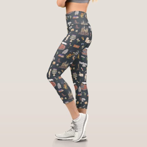 HARRY POTTER  Icons Pattern Capri Leggings