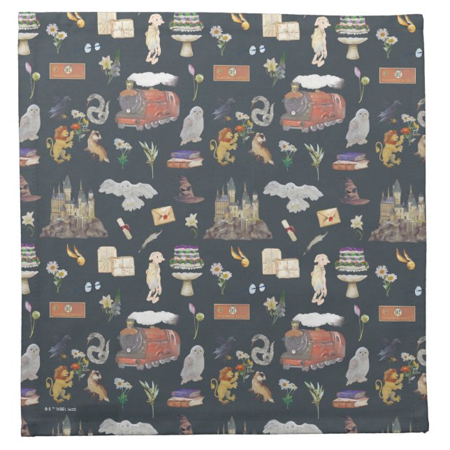 HARRY POTTER™ | Icons Pattern Cloth Napkin (Front)