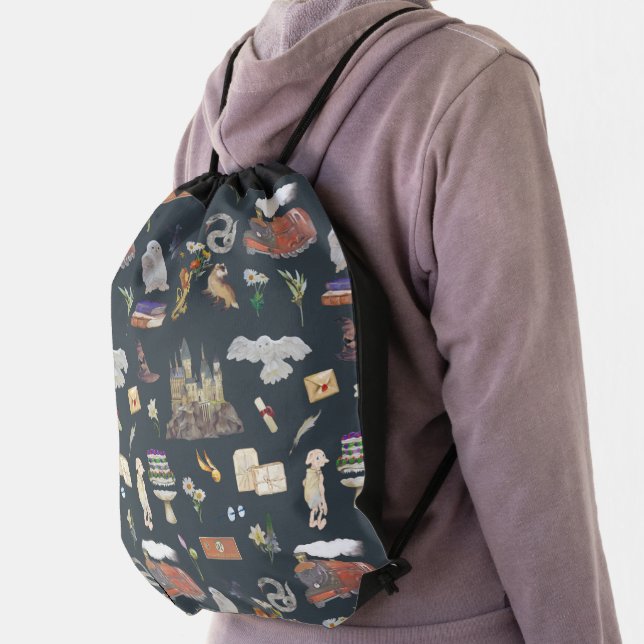 HARRY POTTER™ | Icons Pattern Drawstring Bag (Insitu)