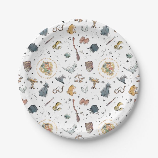 HARRY POTTER™ Icons Pattern Paper Plates (Front)