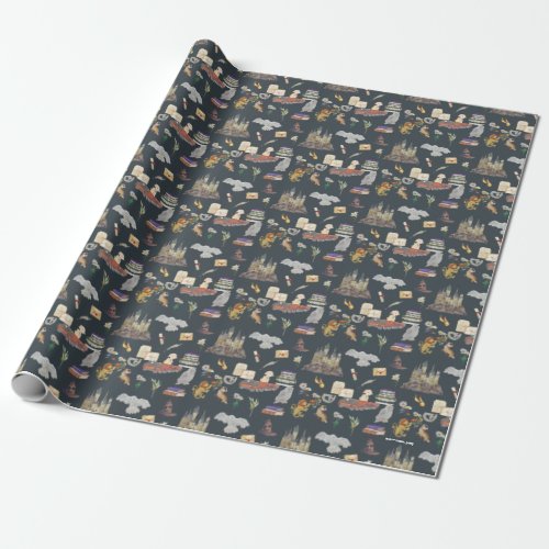 HARRY POTTER  Icons Pattern Wrapping Paper