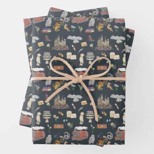 HARRY POTTER  Icons Pattern Wrapping Paper Sheets