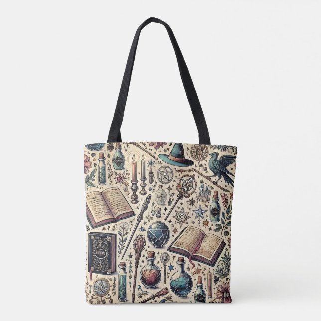Harry Potter inspired magic tote bag (Back)