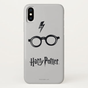 Harry Potter Lightning Scar and Glasses iPhone X Case
