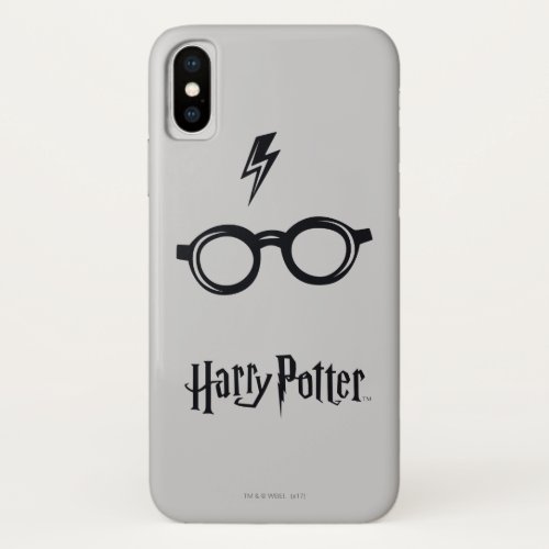 Harry Potter  Lightning Scar and Glasses iPhone X Case