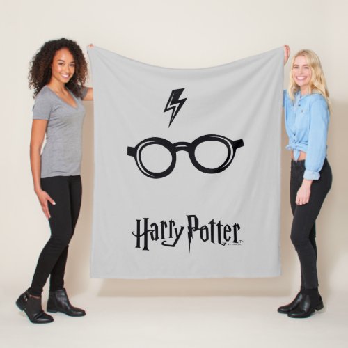 Harry Potter  Lightning Scar and Glasses Fleece Blanket