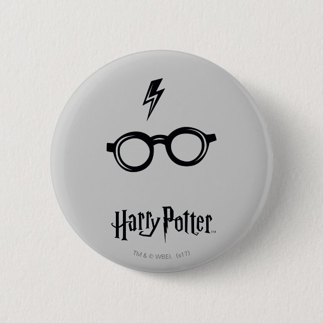 Harry Potter | Lightning Scar and Glasses Pinback Button (Front)