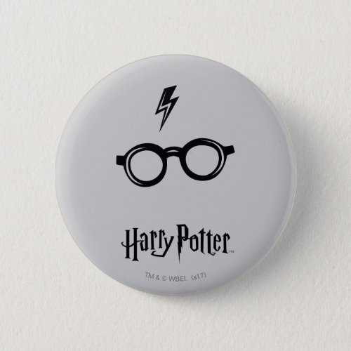 Harry Potter  Lightning Scar and Glasses Pinback Button