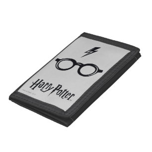 Harry Potter Lightning Scar and Glasses Trifold Wallet