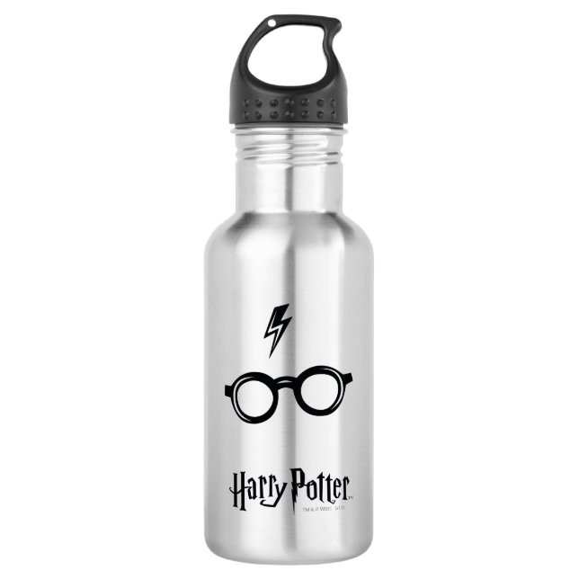 Harry Potter | Lightning Scar and Glasses Water Bottle (Front)