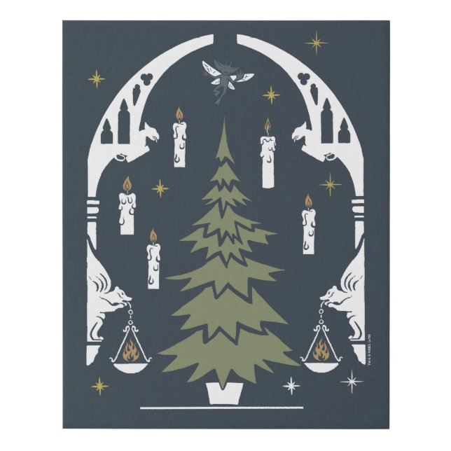 HARRY POTTER™ Magical Christmas Tree Faux Canvas Print (Front)